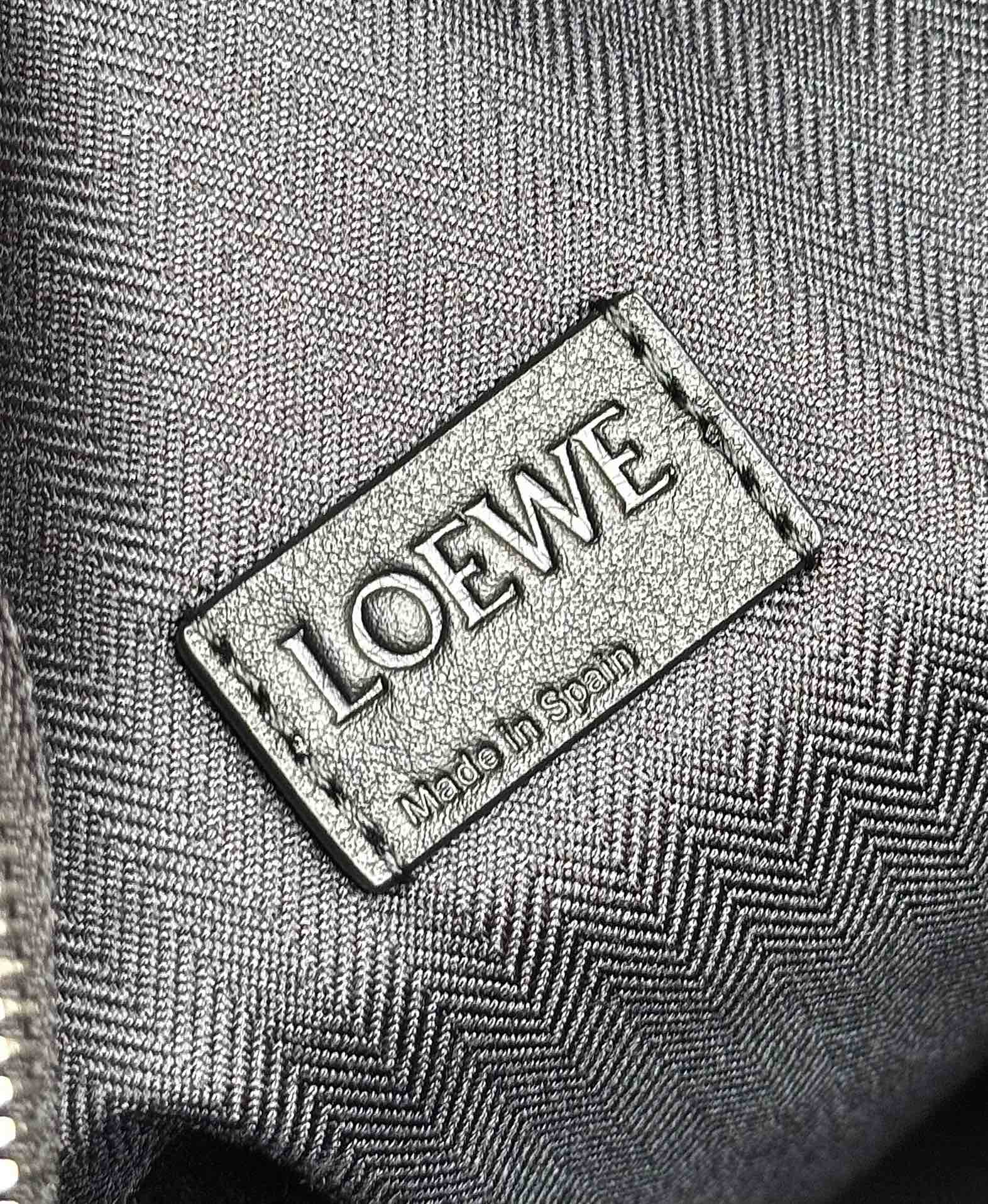 Loewe Large Cubi Crossbody Bag in Supple Smooth Calfskin and Jacquard Black